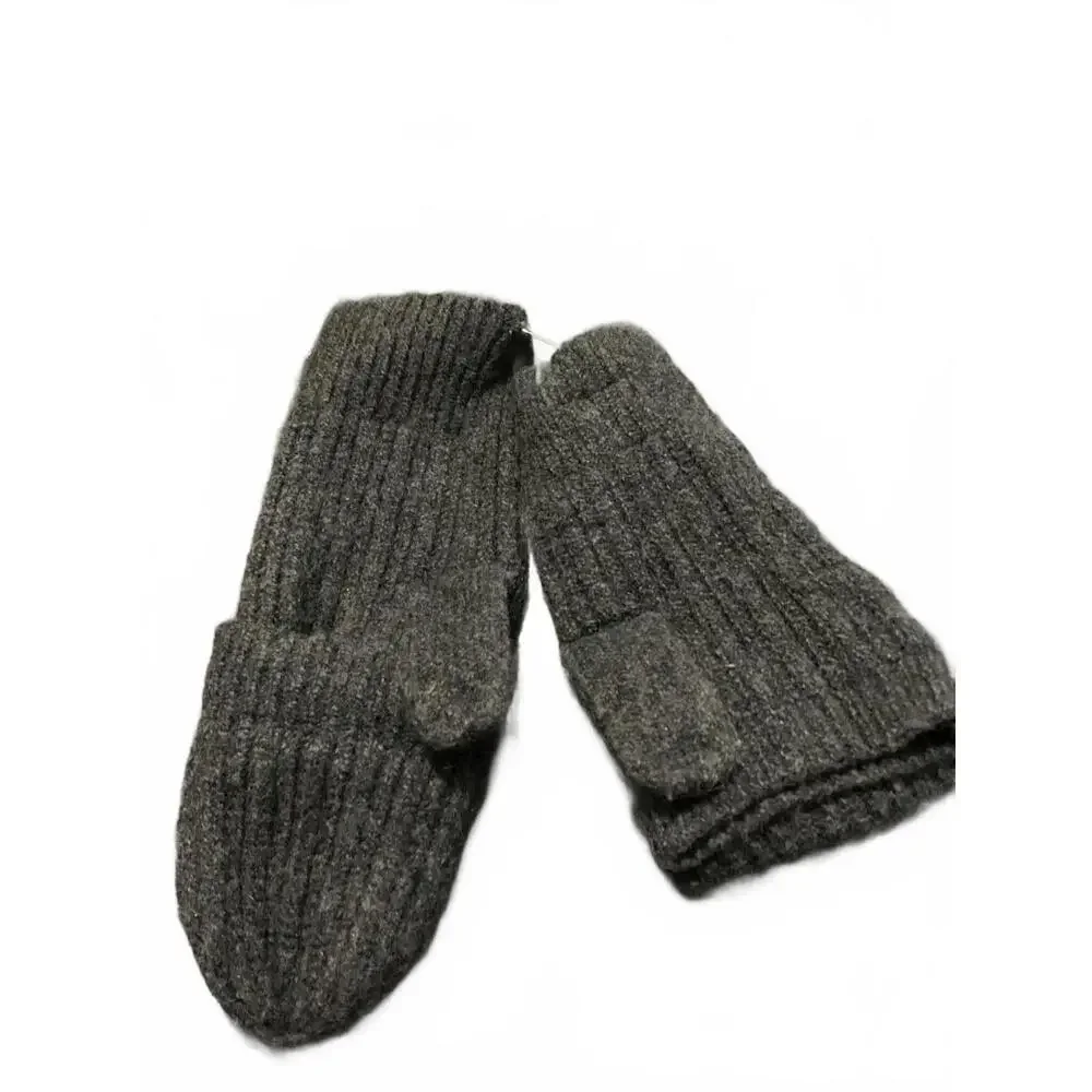 Cozy Dark Gray Convertible Mittens